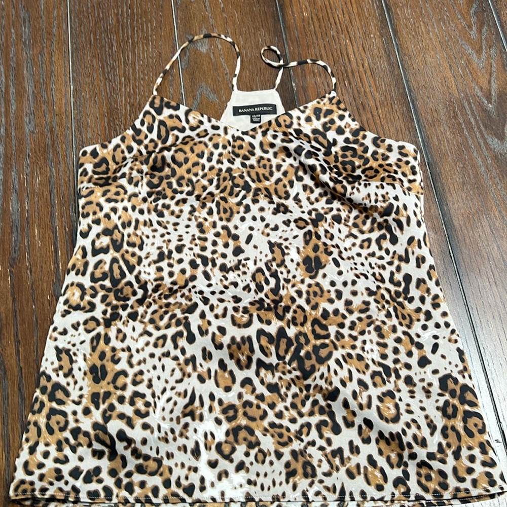 Banana Republic Cami Animal Print Grey Brown Black XS